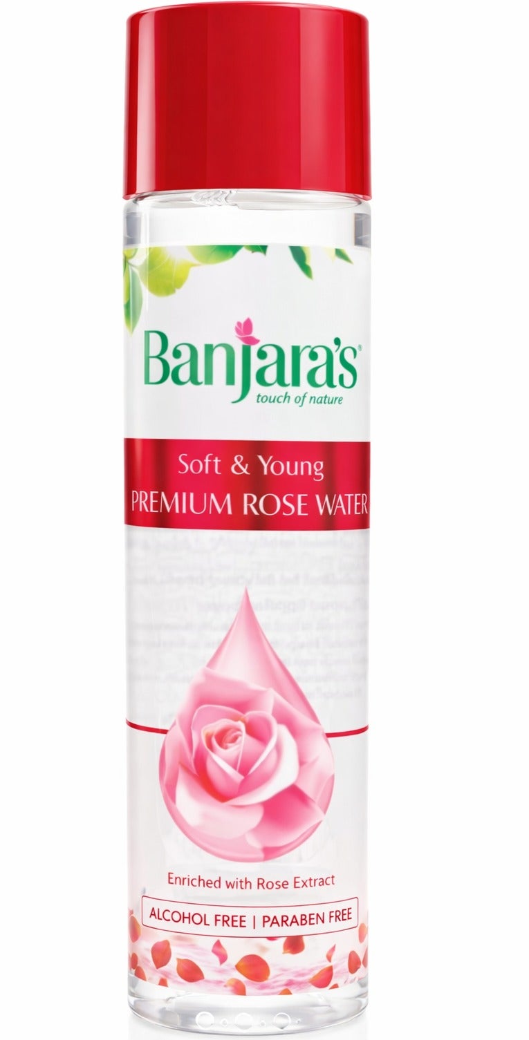 Banjara’s Soft & Young Premium Rose Water – Alcohol Free & Paraben Free